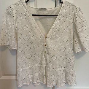 Zara White Blouse